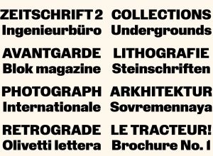 Blok typeface display samples