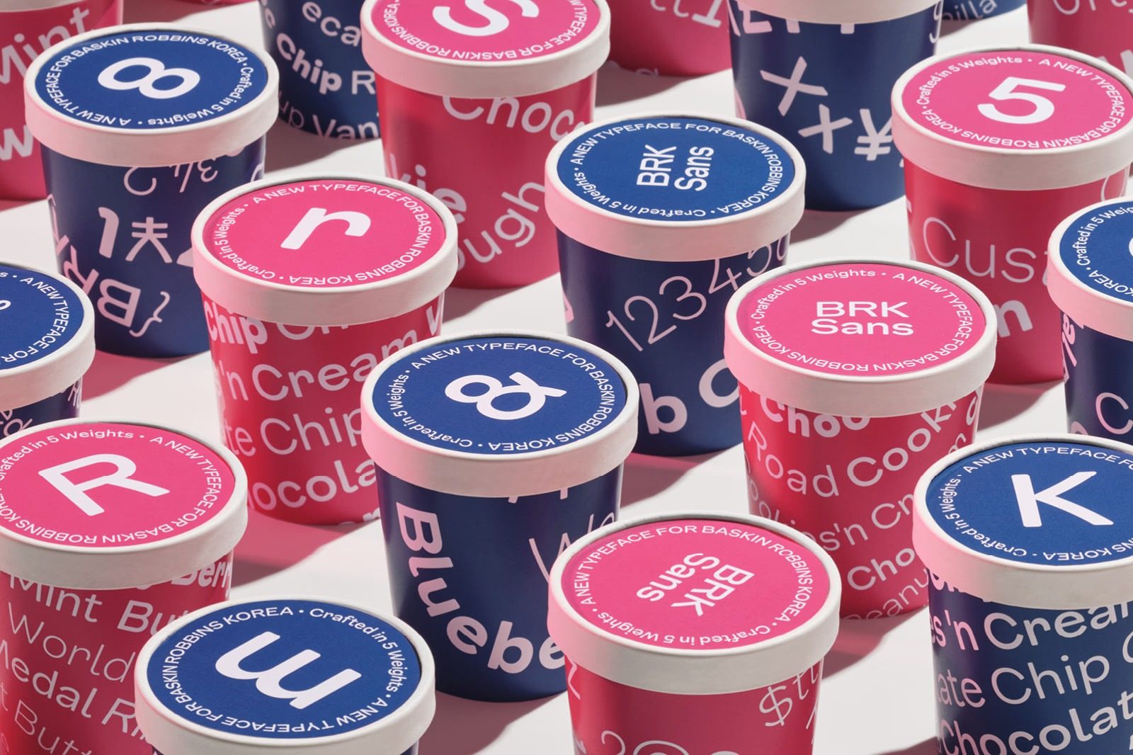 Baskin Robbins Korea — custom typeface case study photography