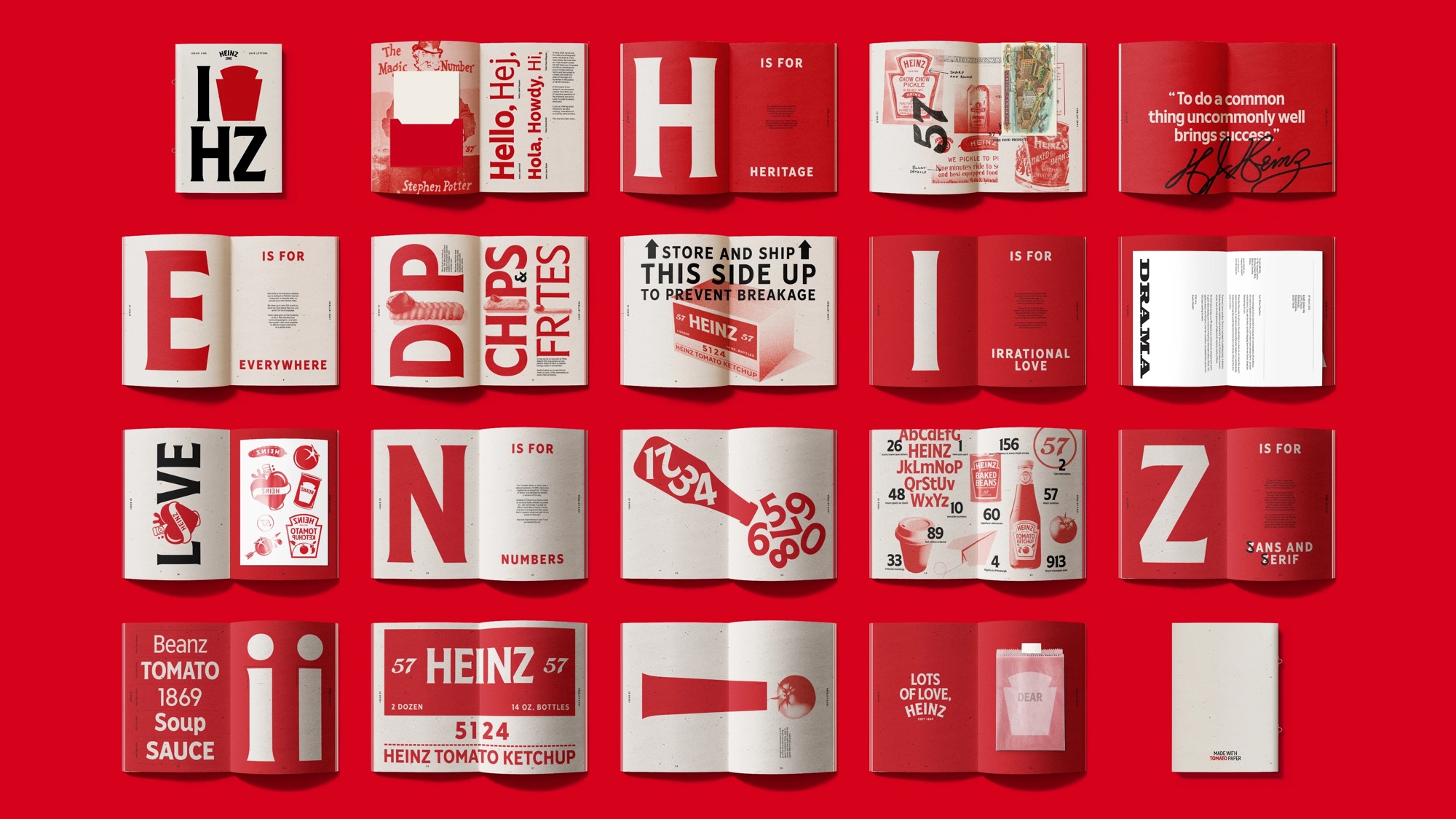 Kraft Heinz — custom typeface case study photography