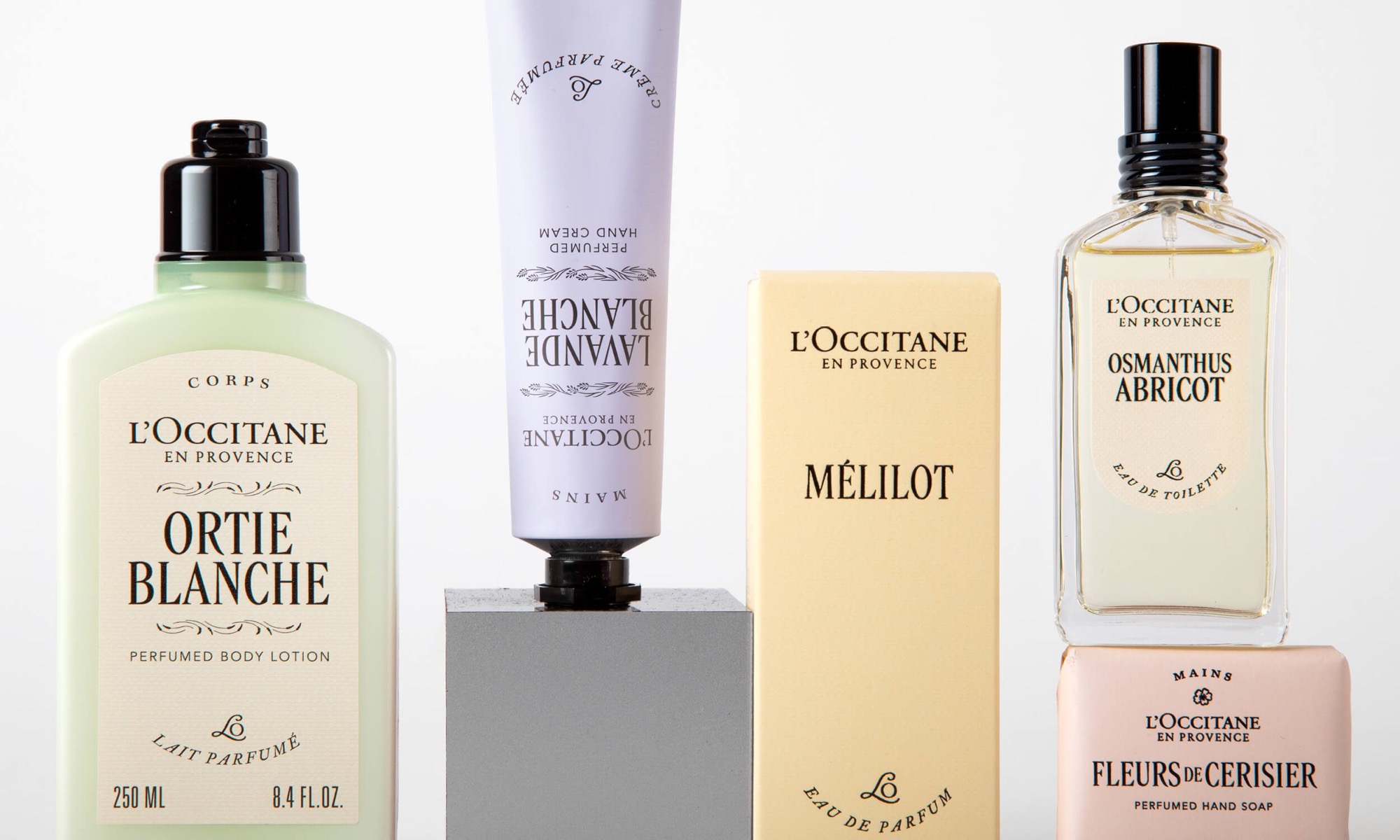 L'Occitane En Provence — custom typeface case study photography