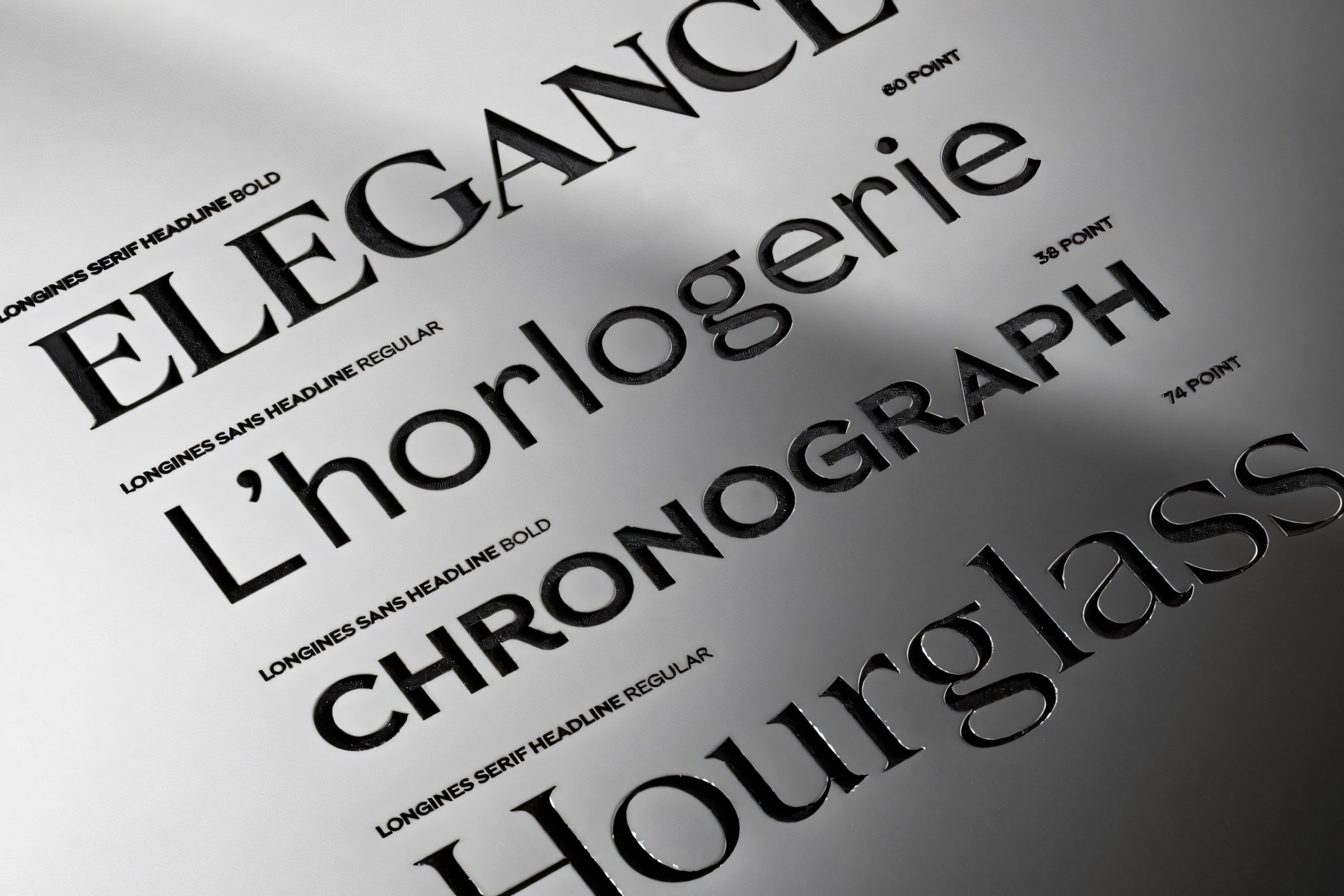 Longines — custom typeface case study photography