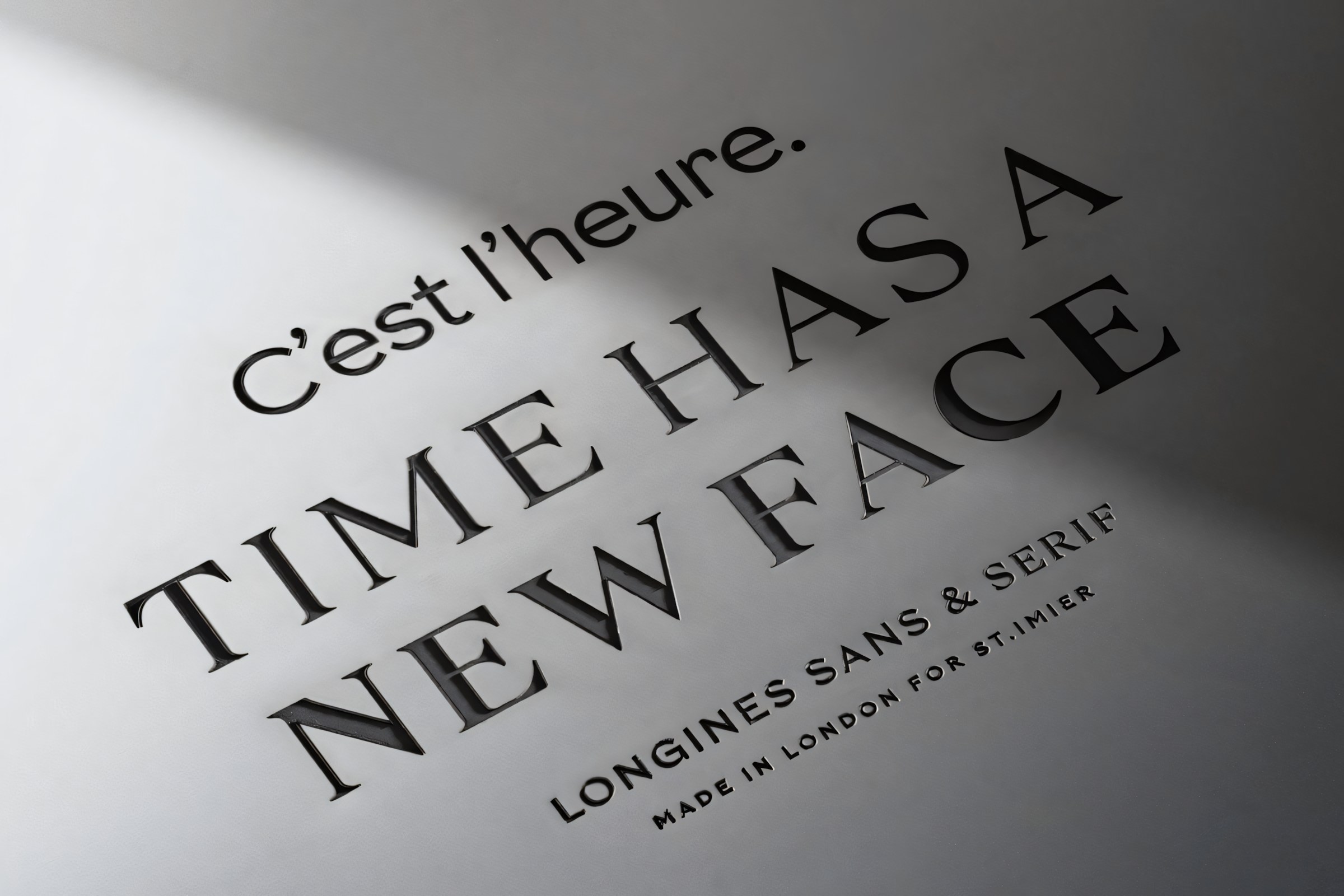 Longines — custom typeface case study photography