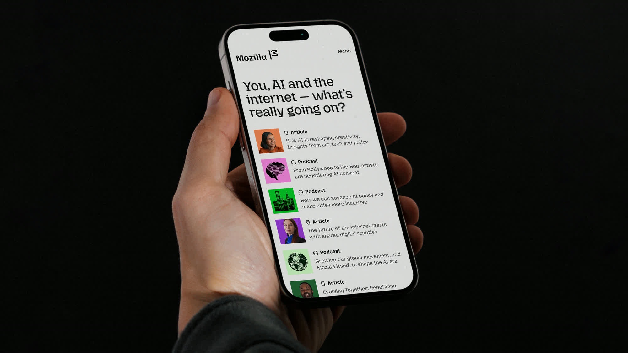 Mozilla Foundation — custom typeface case study photography